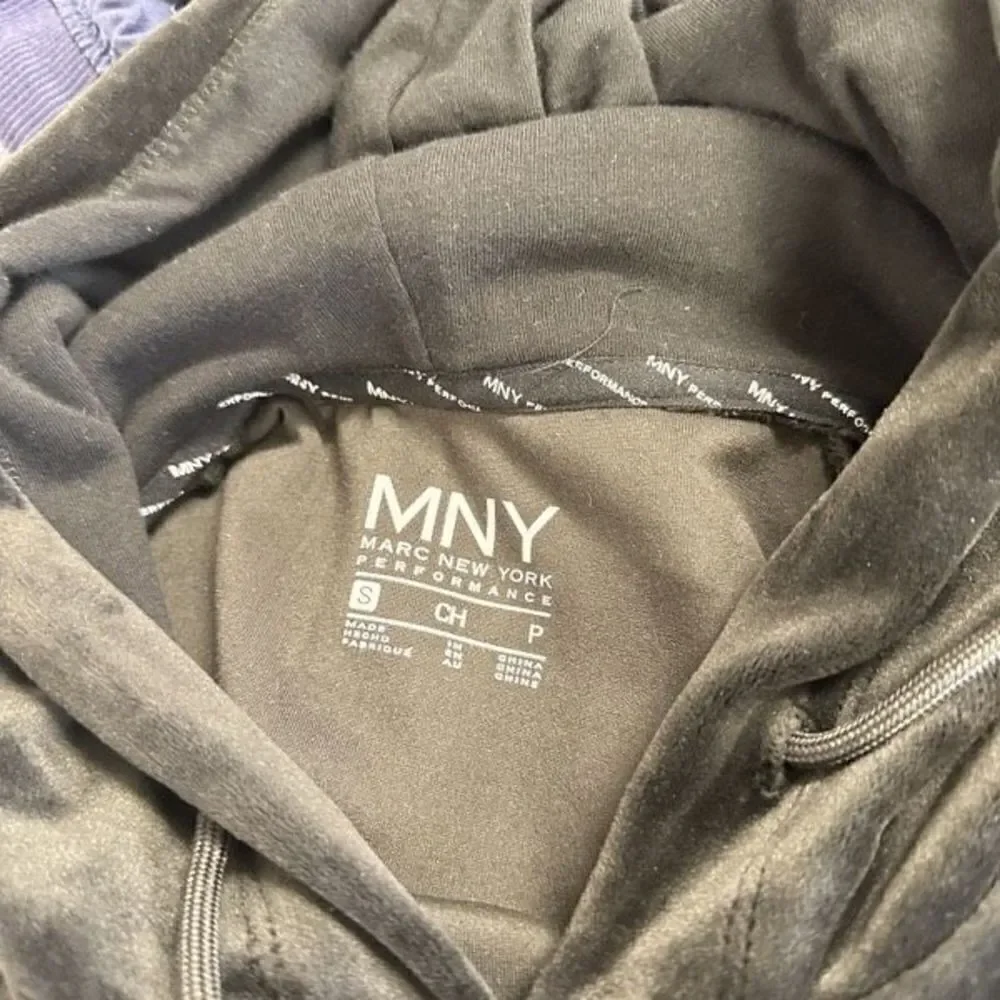 Marc New York Performance Black Velour Pullover Hoodie
